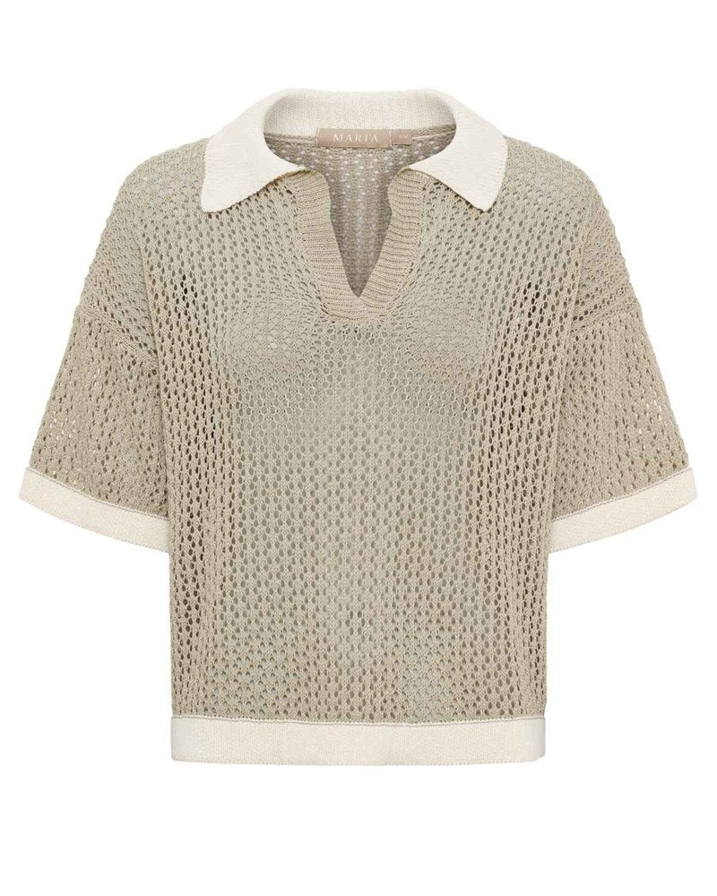 Nayeli Tröja Med Krage Dam Beige Fango | Smilebutiken - Marta du Chateau