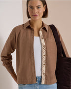 Nellie Skjorta i Manchester Dam Brun Creamy Mocha | Smilebutiken - Cecil