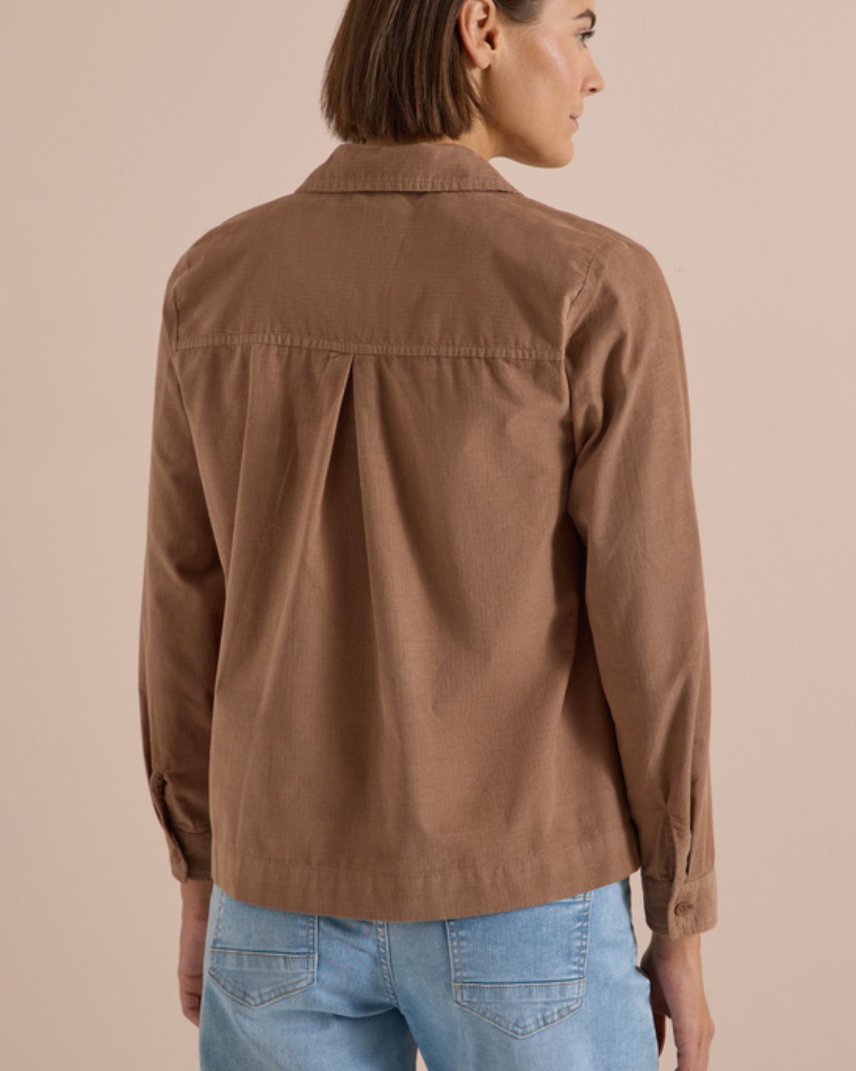 Nellie Skjorta i Manchester Dam Brun Creamy Mocha | Smilebutiken - Cecil
