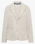 Nevaeh Kavaj Med Struktur Dam Cashmere Beige Melange | Smilebutiken - Cecil