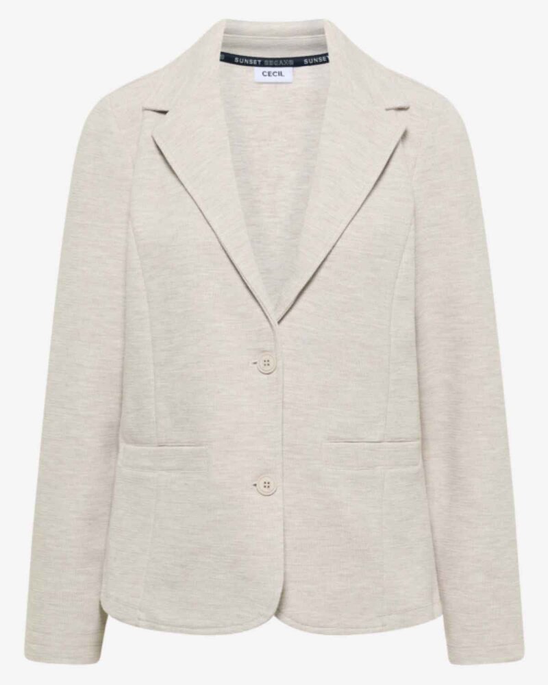Nevaeh Structured Blazer Women Cashmere Beige Melange | Smilebutiken - Cecil