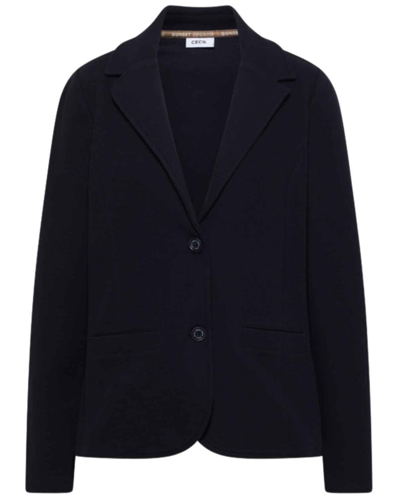 Nevaeh Kavaj Med Struktur Dam Urban Dark Blue | Smilebutiken - Cecil