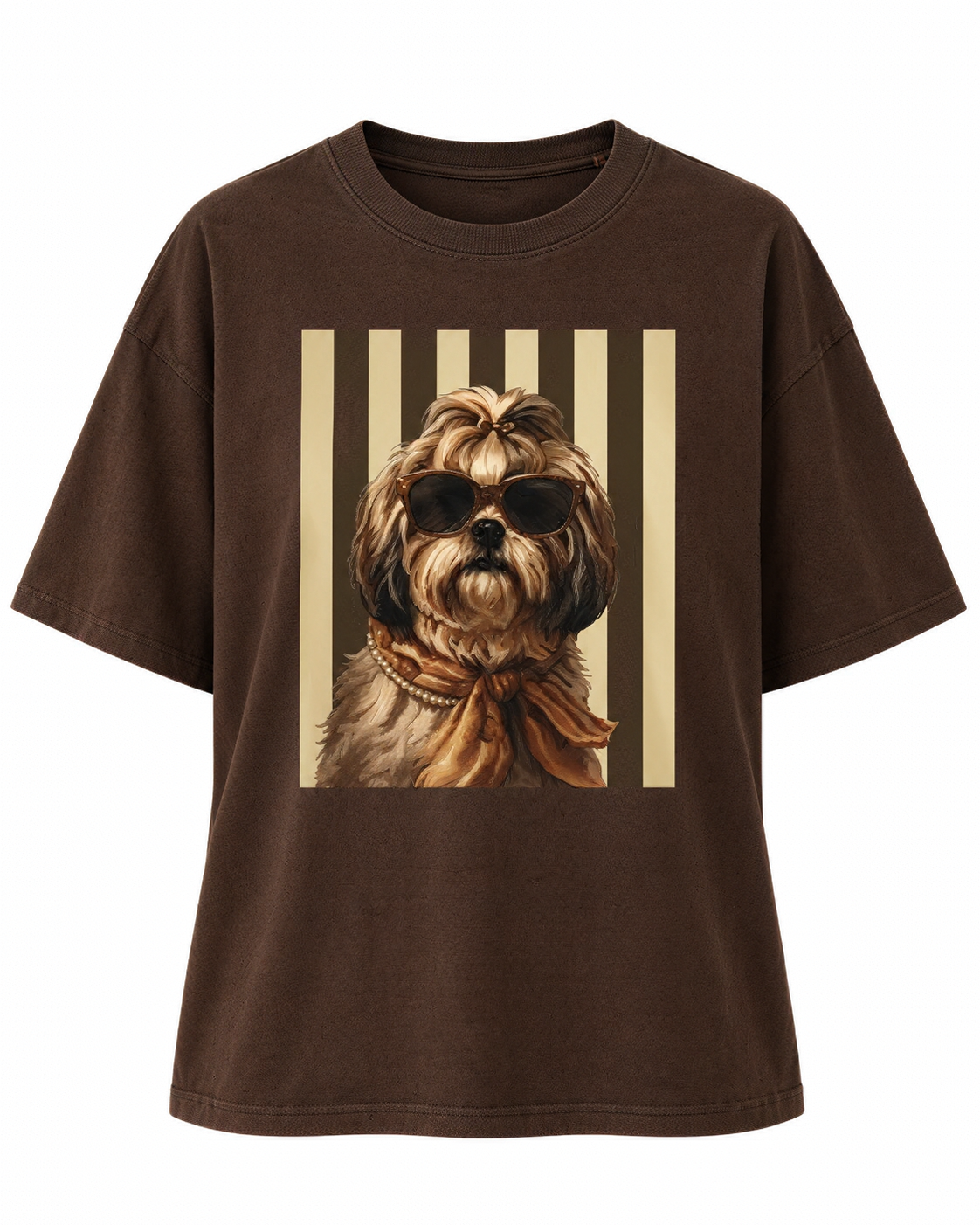 Noelle T-shirt Shitsu Brun Brown | Smilebutiken - Caramelle Fashion