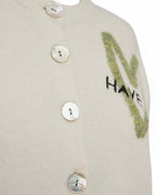 Noma Cardigan Women Moonbeam Melange W Deep Forest | Smilebutiken - Freequent