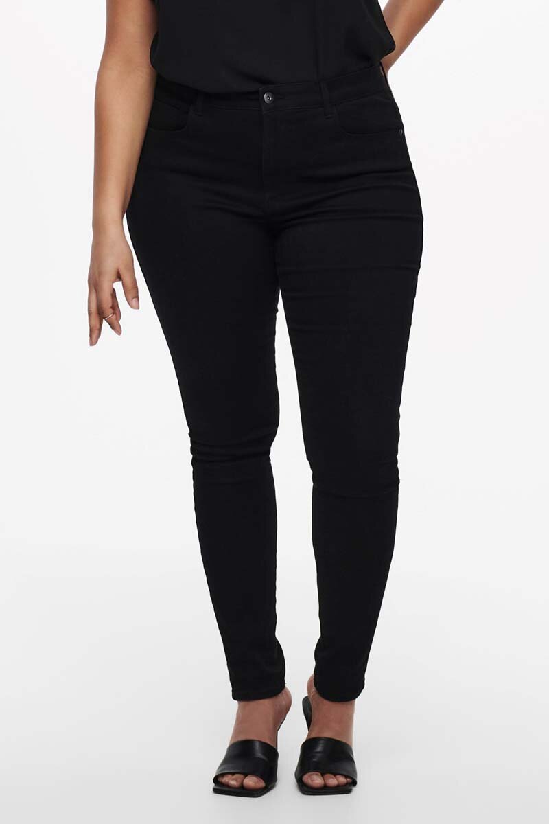 Augusta Jeans Hög Midja Dam Black ONLY
