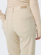 Blush Mid Straight Jeans Dam Ecru ONLY