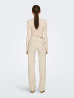 Blush Mid Straight Jeans Dam Ecru ONLY