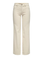 Blush Mid Straight Jeans Dam Ecru ONLY