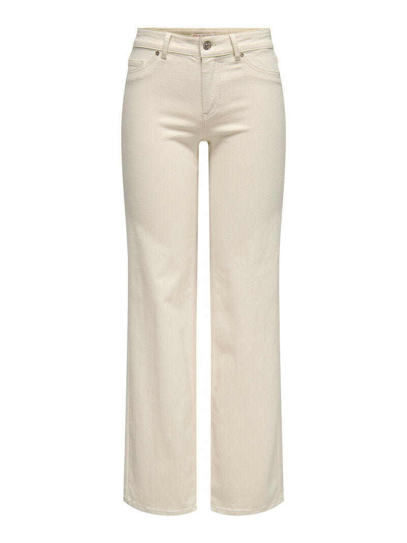 Blush Mid Straight Jeans Dam Ecru ONLY
