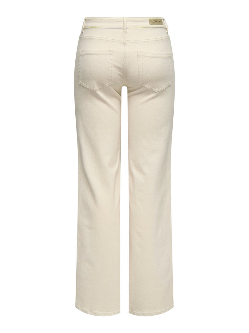 Blush Mid Straight Jeans Dam Ecru ONLY