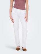 Blush Mid Straight Jeans Dam White ONLY
