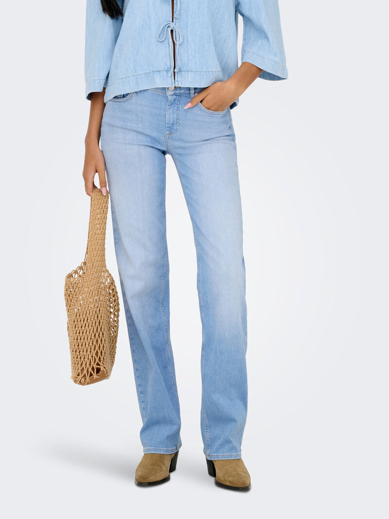 Blush Mid Straight Jeans Dam Light Blue Denim ONLY