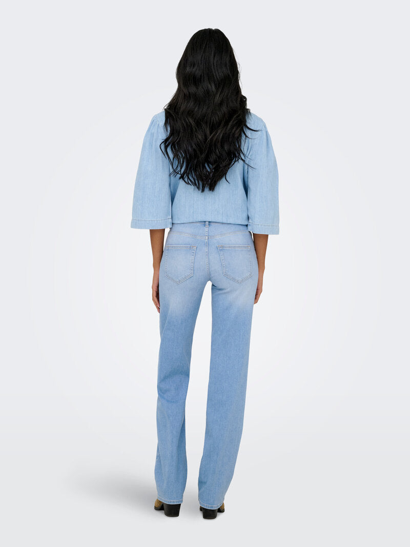 Blush Mid Straight Jeans Dam Light Blue Denim ONLY