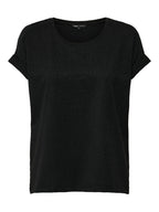 Aunt Glitter T-shirt Women Black Lurex ONLY