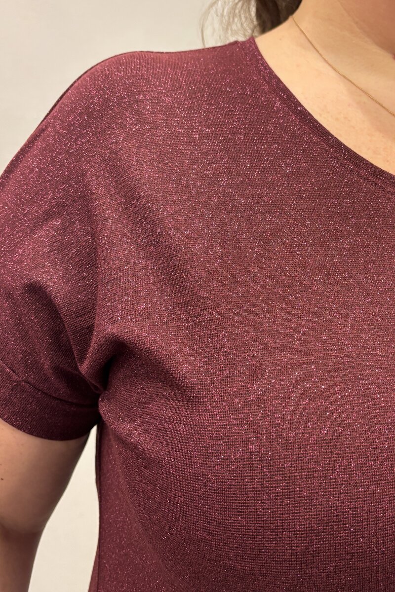 Moster Glitter T-shirt Dam Chocolate Truffle ONLY