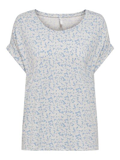 Moster T-shirt Dam Blå Med Blommor - ONLY