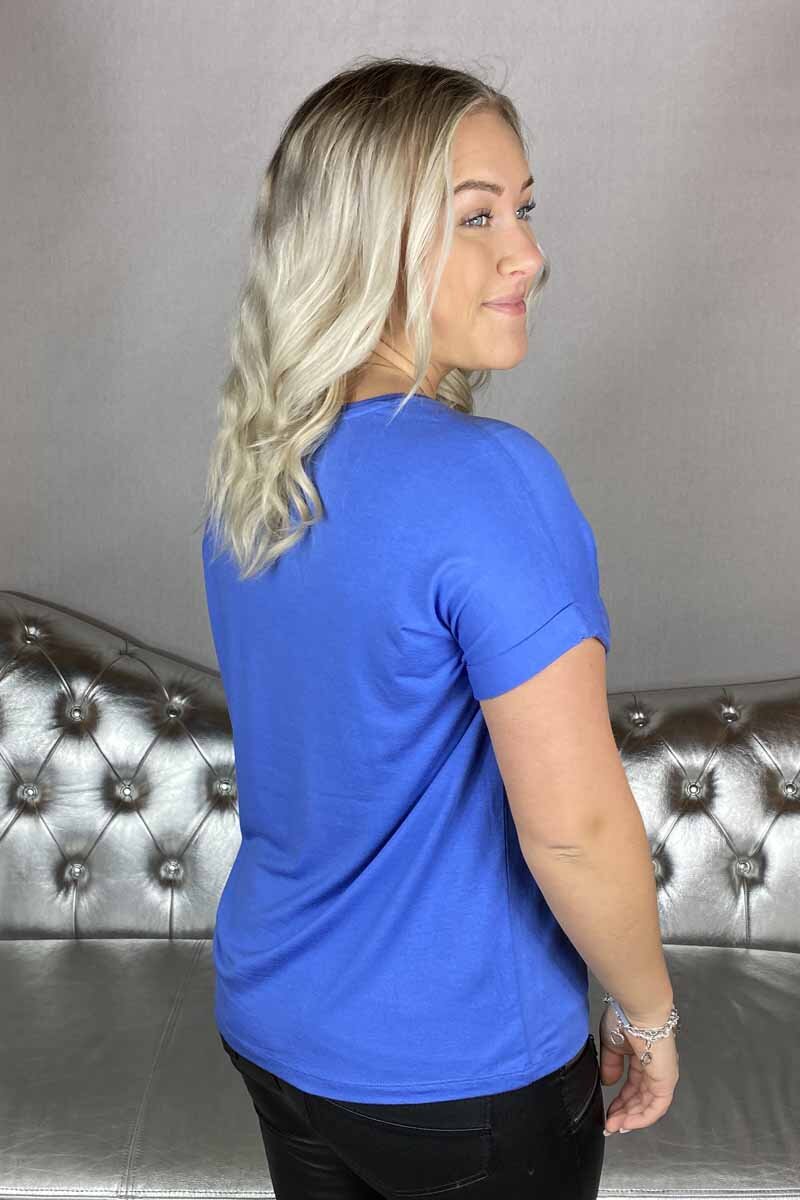 ONLY Auntie T-shirt Women Blue Yonder - ONLY