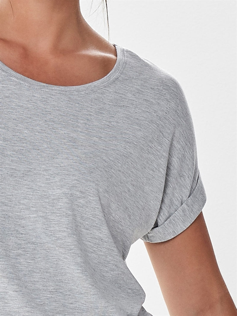 Moster T-shirt Dam Ljusgrå - ONLY