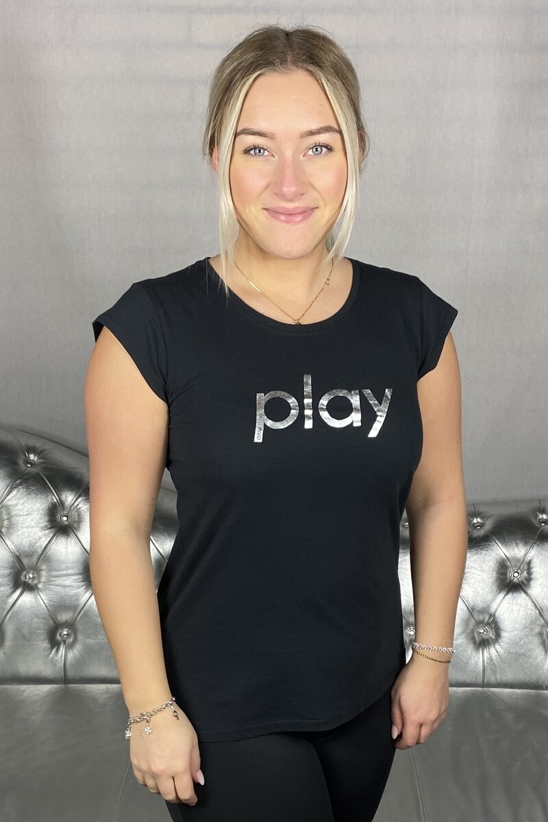 PLAY Hana Tränings T-Shirt Dam Svart - ONLY PLAY