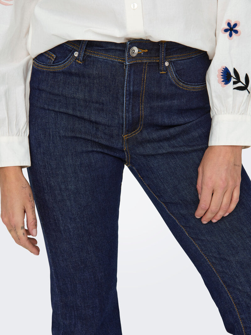 Wauw Bootcut Jeans Dam Dark Blue Denim ONLY