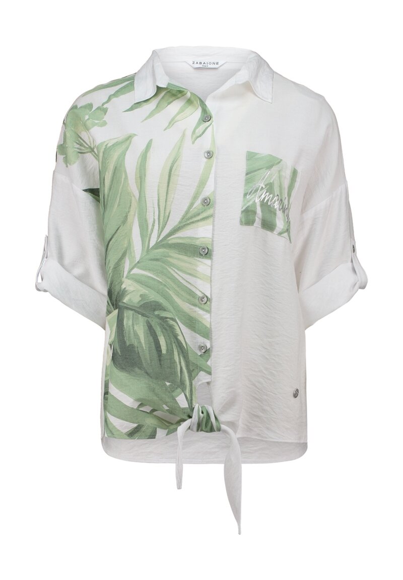 Omara Blouse With Tie Women White | Smilebutiken - Zabaione