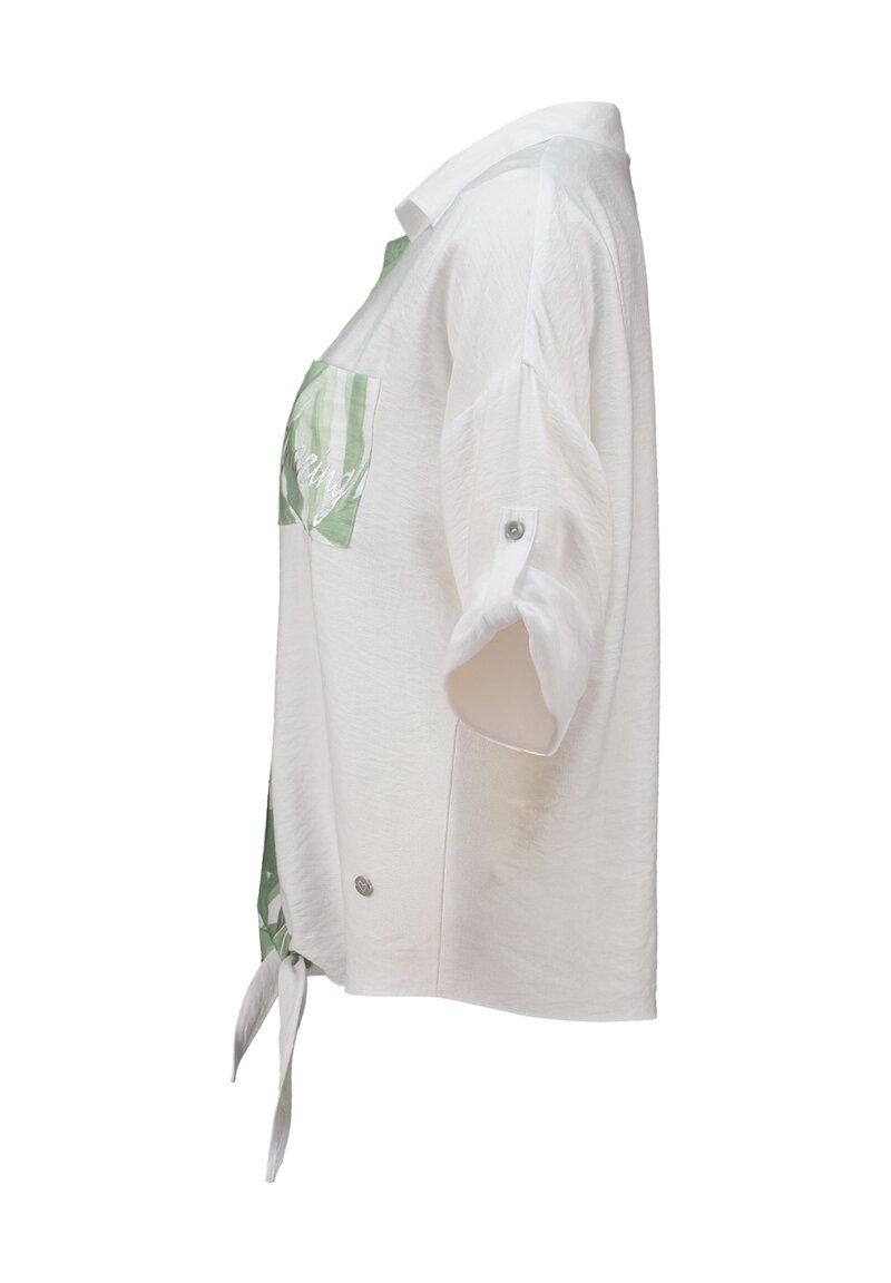 Omara Blouse With Tie Women White | Smilebutiken - Zabaione