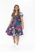 Kimberly V-neck Dress Women Print 2 One Summer