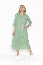 Sofia Skjortklänning 2 Dam Stripe Green One Summer
