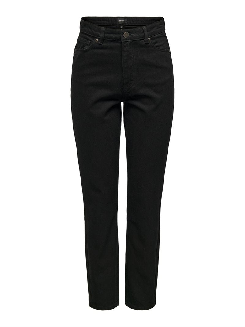 Jagger High Waist Ankle Jeans Washed Black Women ONLY