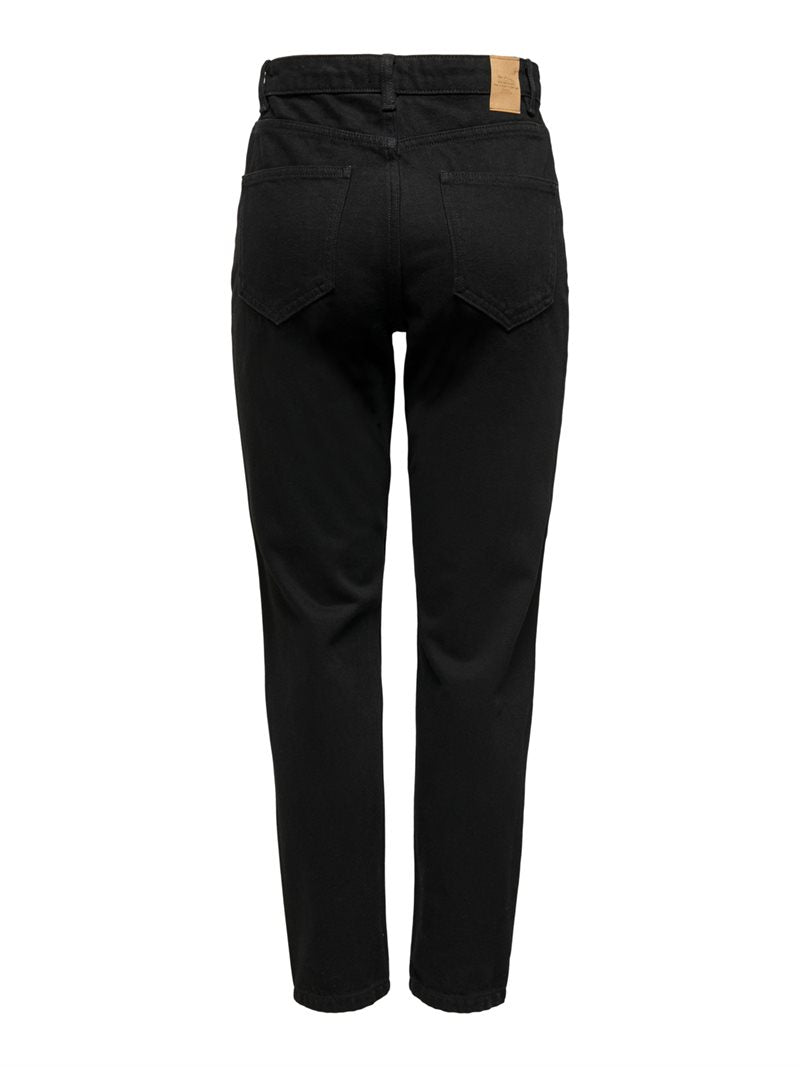 Jagger High Waist Ankle Jeans Washed Black Women ONLY