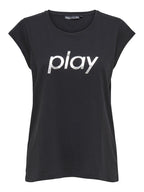 PLAY Hana Tränings T-Shirt Dam Svart - ONLY PLAY