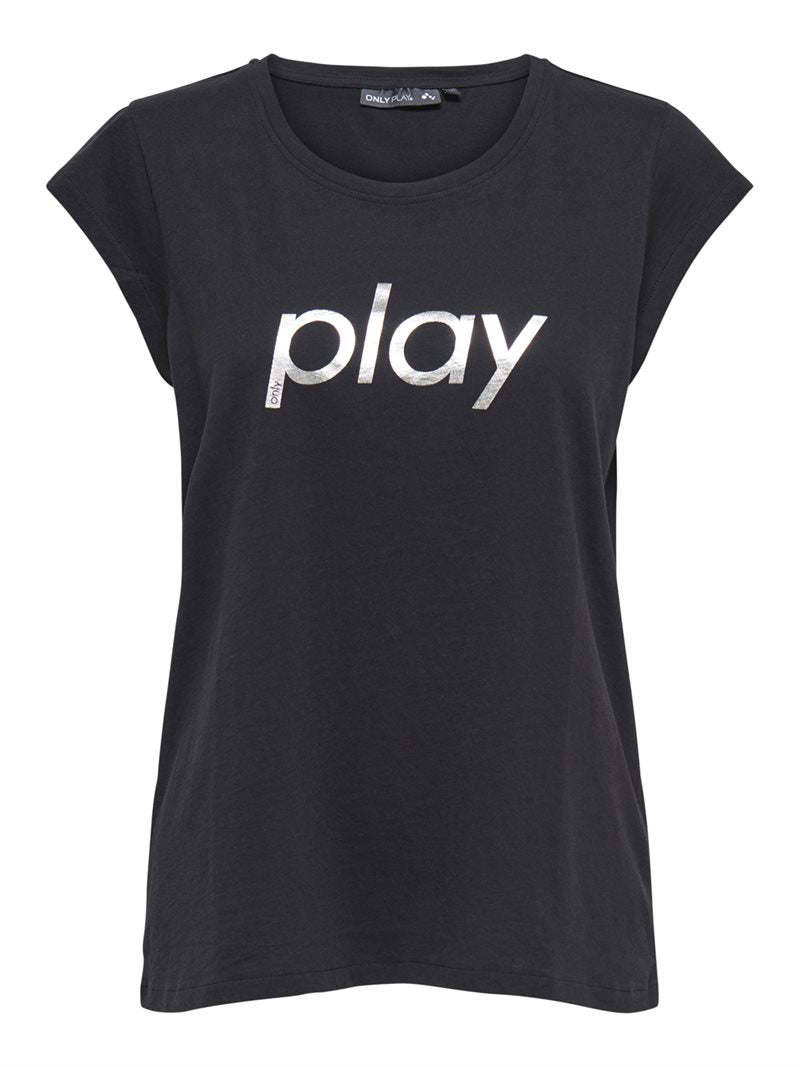 PLAY Hana Tränings T-Shirt Dam Svart - ONLY PLAY