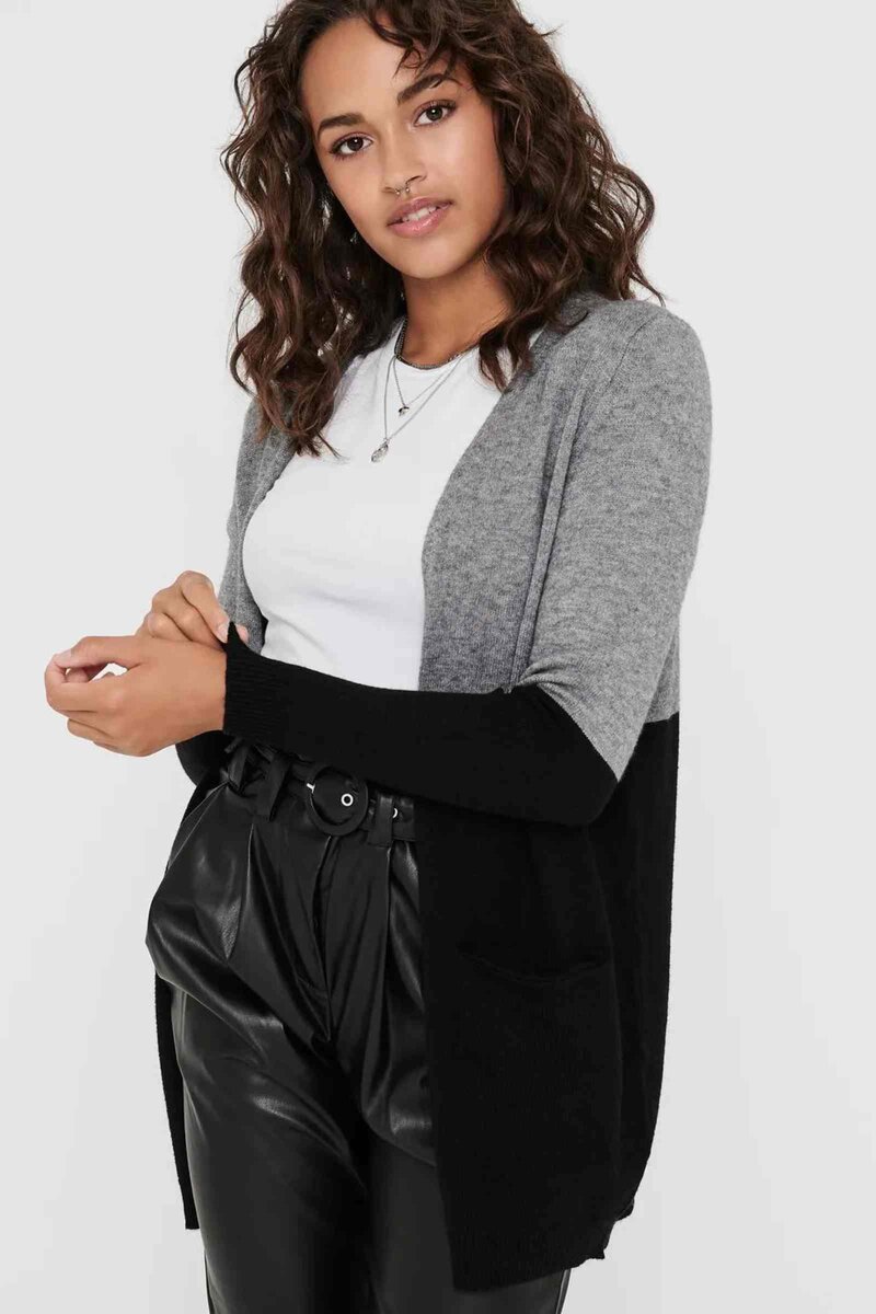 Queen Långkofta Dam Medium Grey Melange W Black ONLY