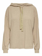 Zoe Långärmad Hoddie Dam Beige - ONLY