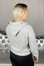 Zoe Long-Sleeved Hoodie Women Light Grey Melange - ONLY