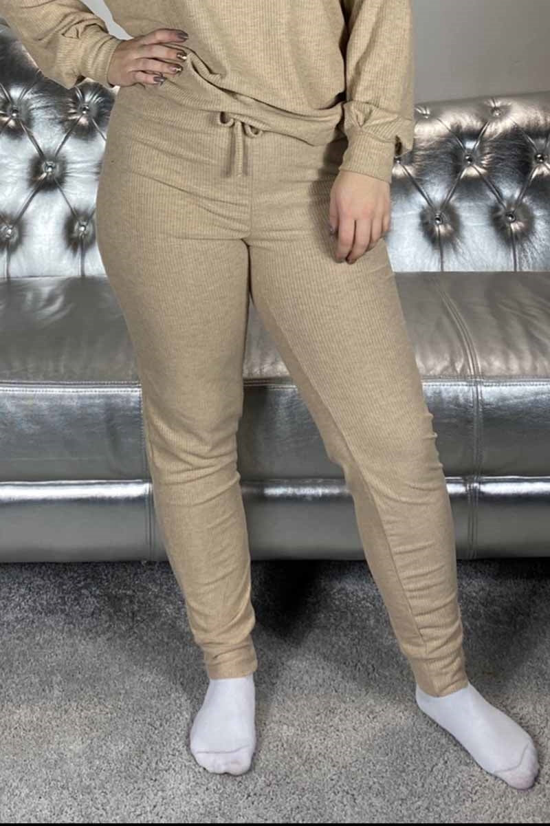 Zoe Long Pant Dam Beige - ONLY