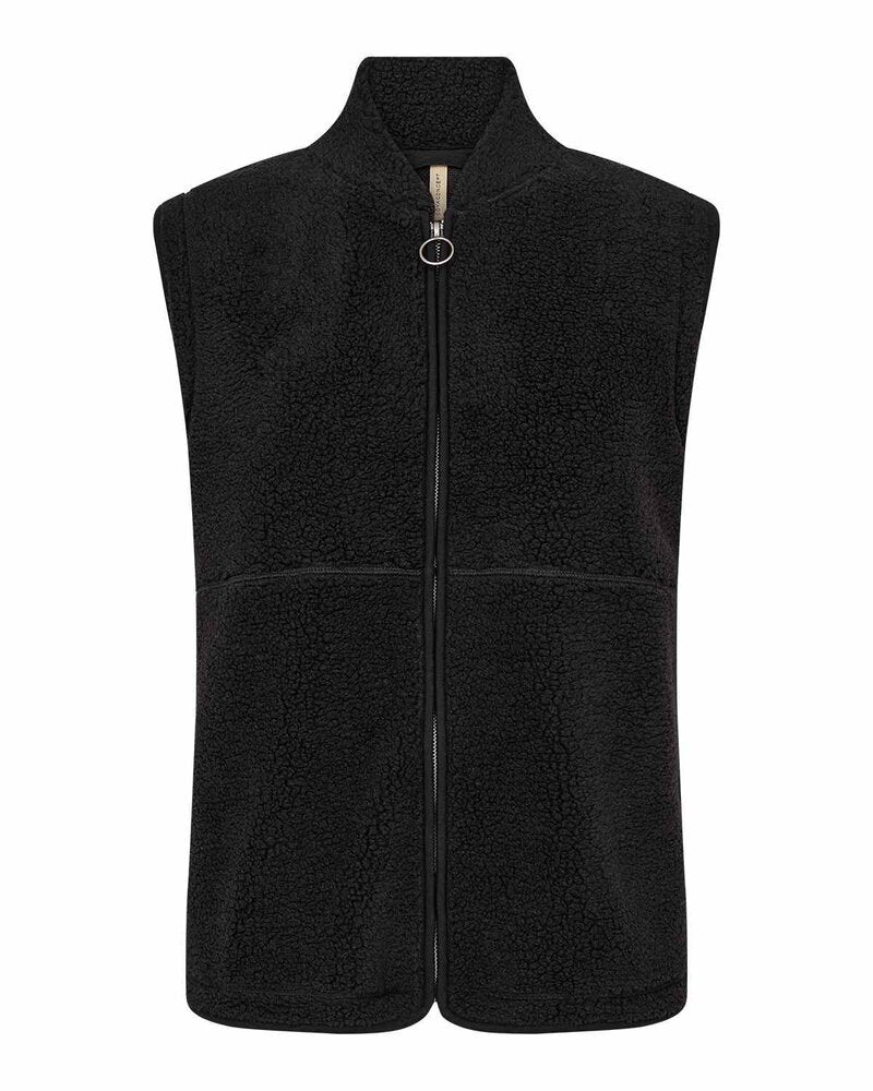 Onyx 3 Pile Vest Women Black | Smilebutiken - Soyaconcept