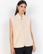 Onyx 3 Pile Vest Women Cream | Smilebutiken - Soyaconcept