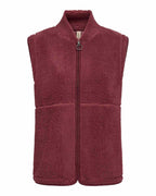 Onyx 3 Pile Vest Women Oxblood Red | Smilebutiken - Soyaconcept