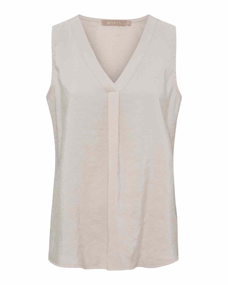 Opaline Sleeveless Top Women Beige Marta du Chateau | Smilebutiken - Marta du Chateau