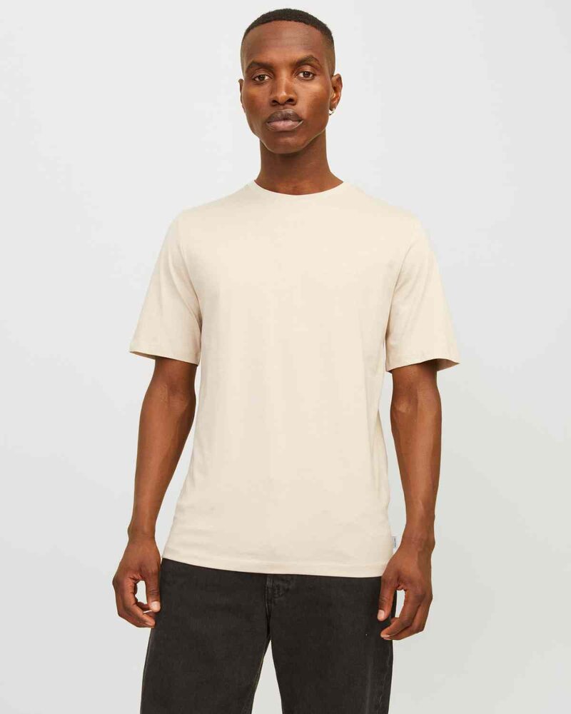Organic Basic T-shirt Men Moonbeam | Smilebutiken - Jack & Jones