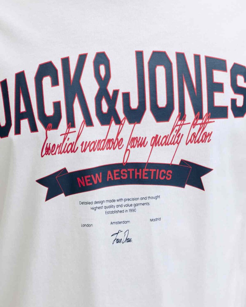 Organic T-shirt Men Bright White | Smilebutiken - Jack & Jones