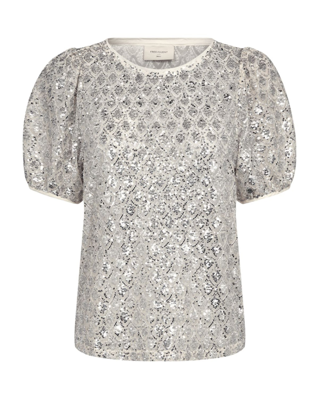 Patsy Glittertopp Dam Beige Moonbeam W Silver | Smilebutiken - Freequent