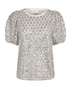 Patsy Glittertopp Dam Beige Moonbeam W Silver | Smilebutiken - Freequent