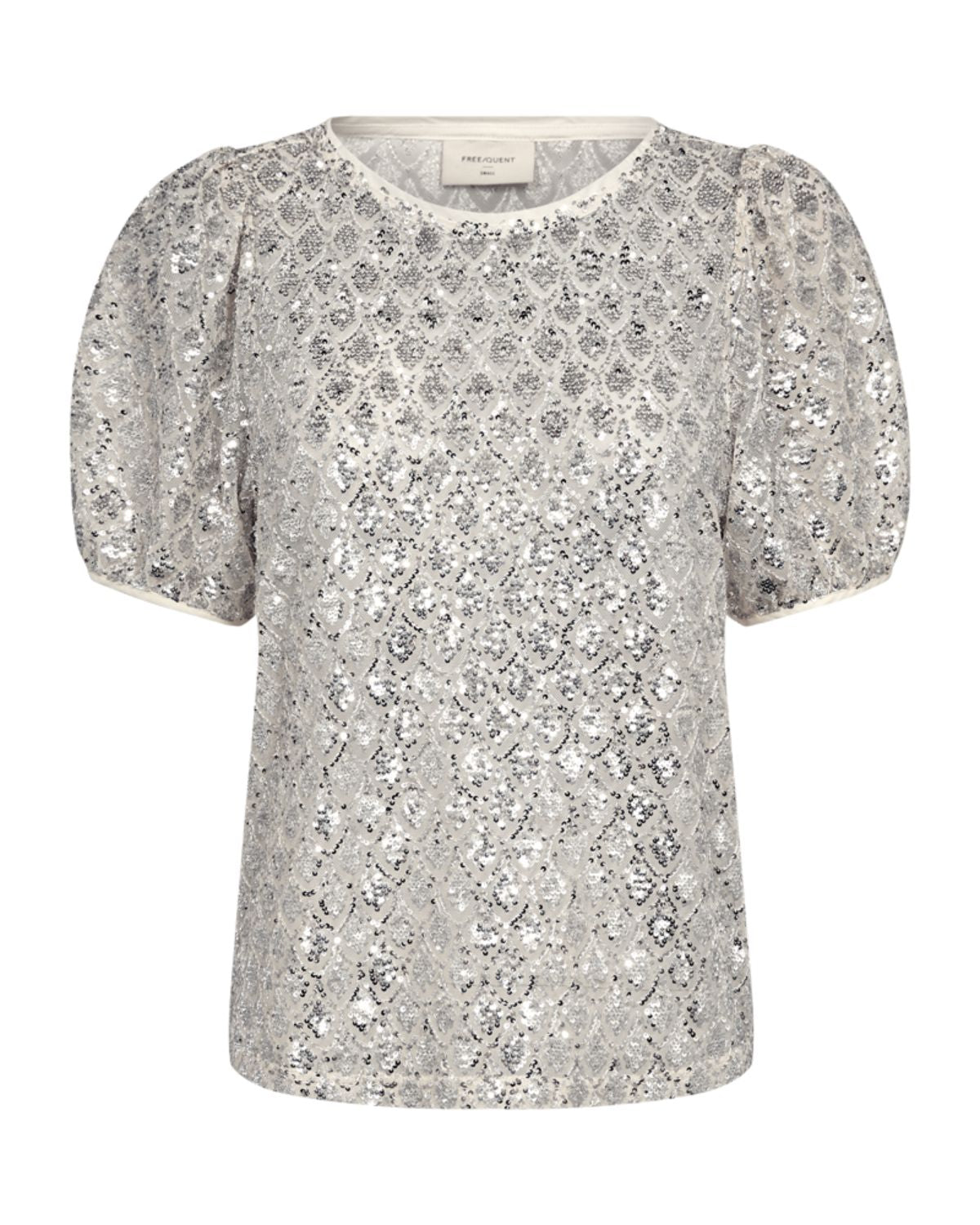 Patsy Glittertopp Dam Beige Moonbeam W Silver | Smilebutiken - Freequent