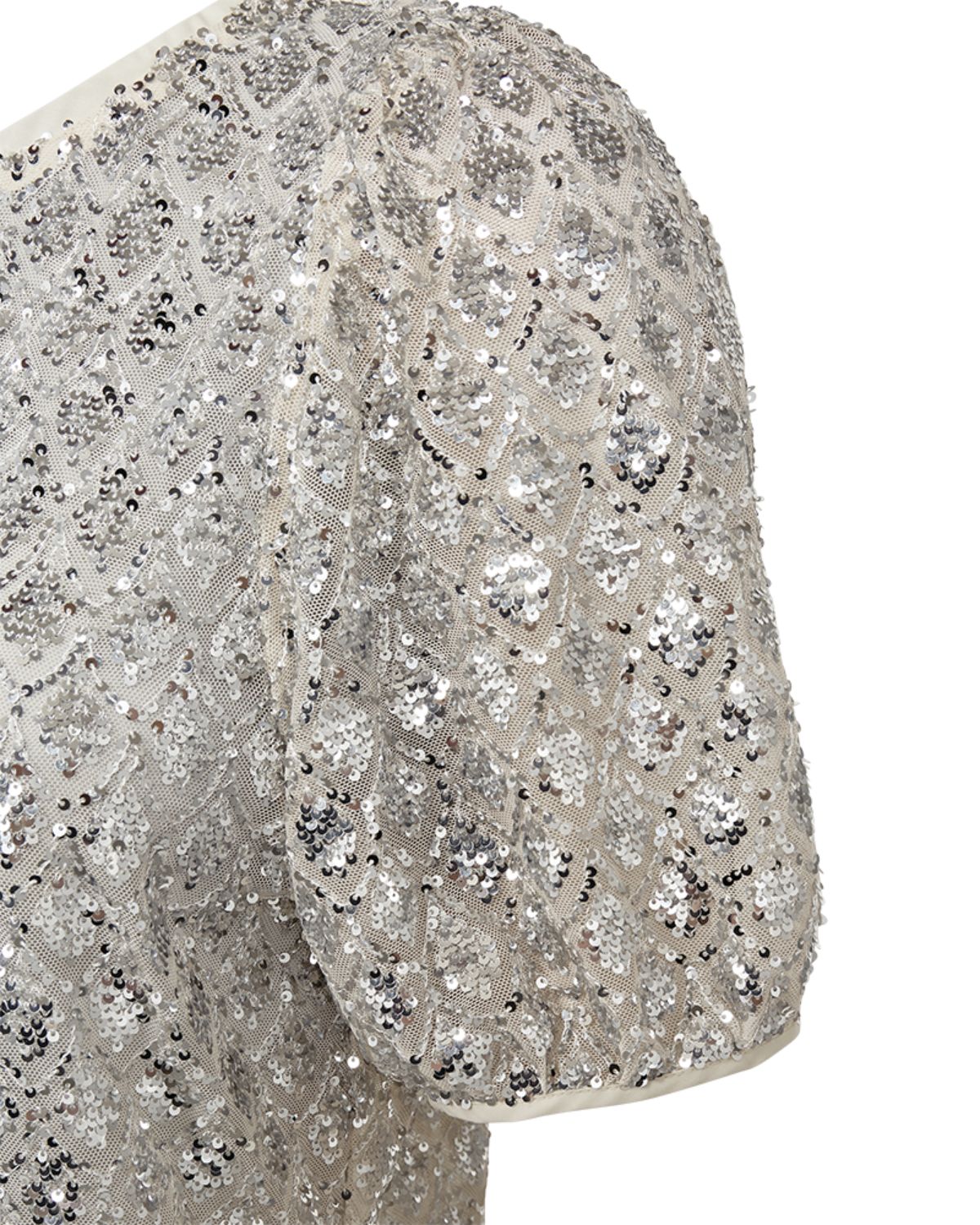 Patsy Glittertopp Dam Beige Moonbeam W Silver | Smilebutiken - Freequent