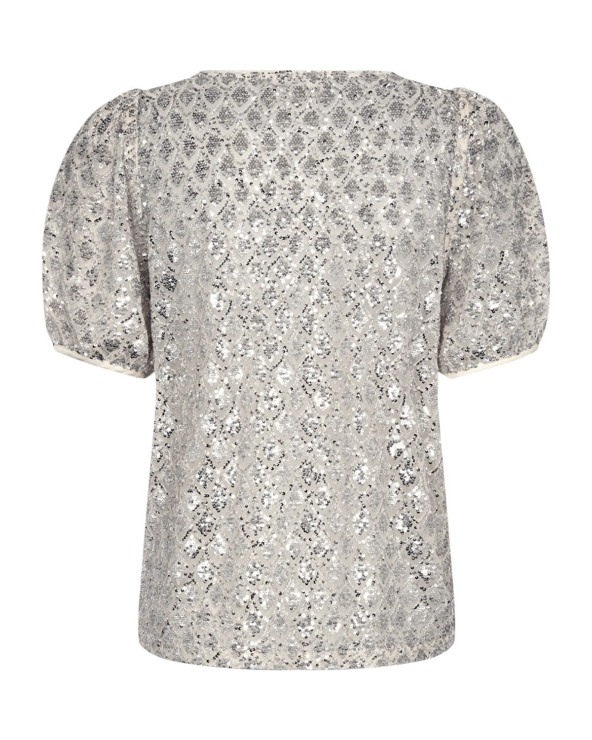 Patsy Glittertopp Dam Beige Moonbeam W Silver | Smilebutiken - Freequent