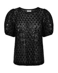 Patsy Glittertopp Dam Svart Black W Silver | Smilebutiken - Freequent