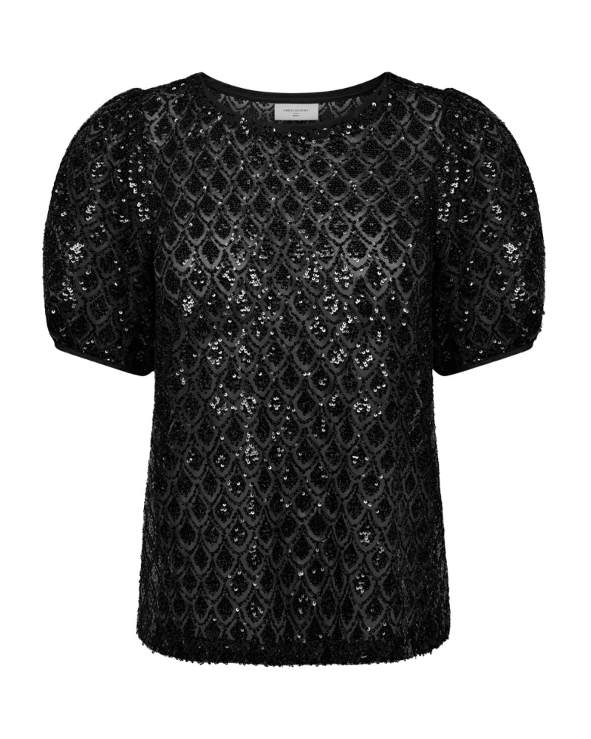 Patsy Glittertopp Dam Svart Black W Silver | Smilebutiken - Freequent