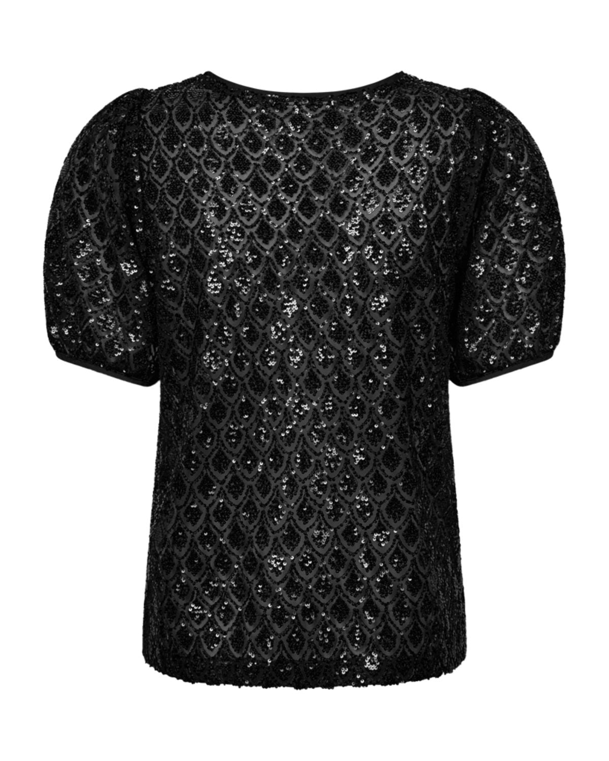 Patsy Glittertopp Dam Svart Black W Silver | Smilebutiken - Freequent